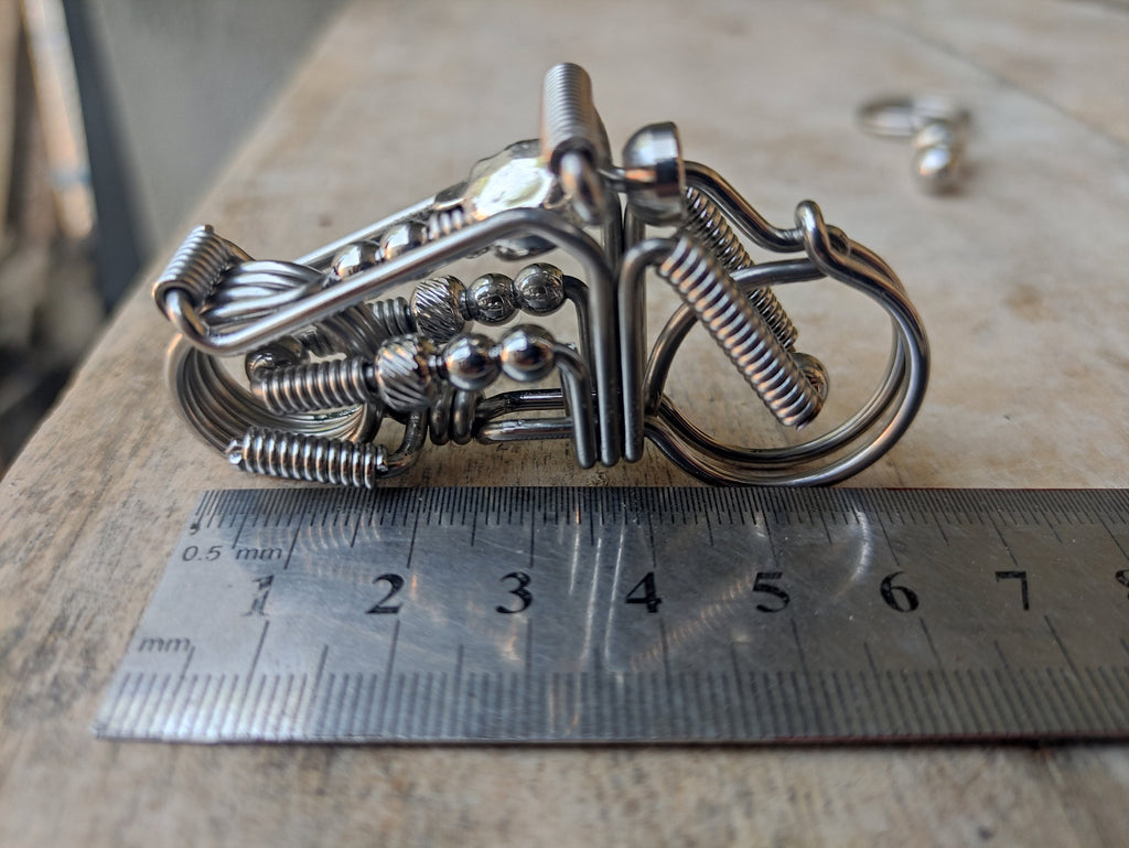 Custom Wire Chopper | Handcrafted Biker Keyring