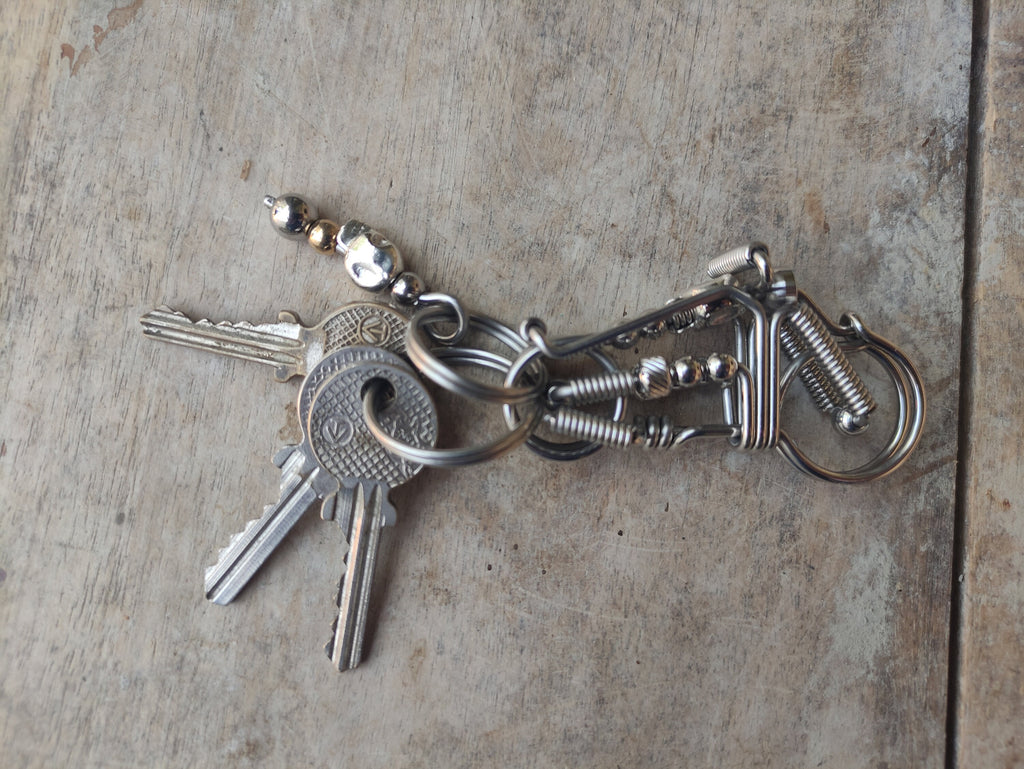 Custom Wire Chopper | Handcrafted Biker Keyring
