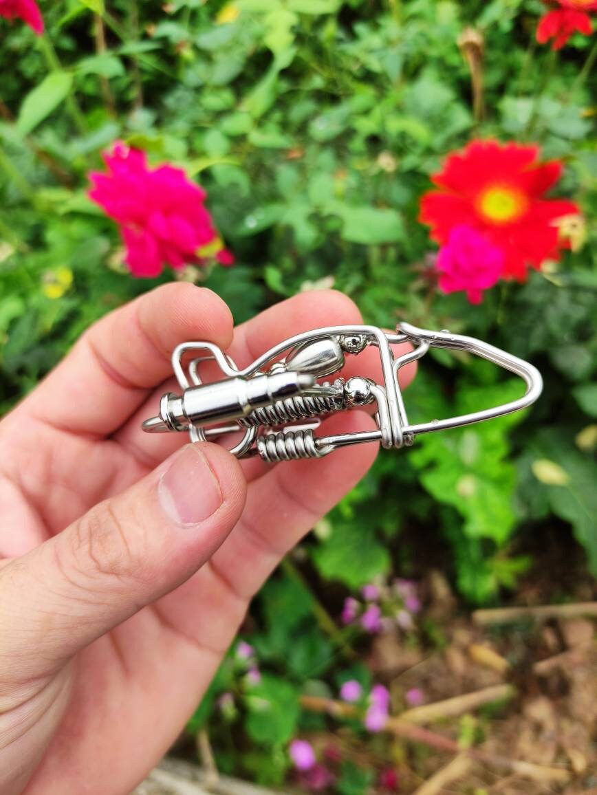 Artisan Penguin Charm | Brass & Steel Handcrafted Keyring