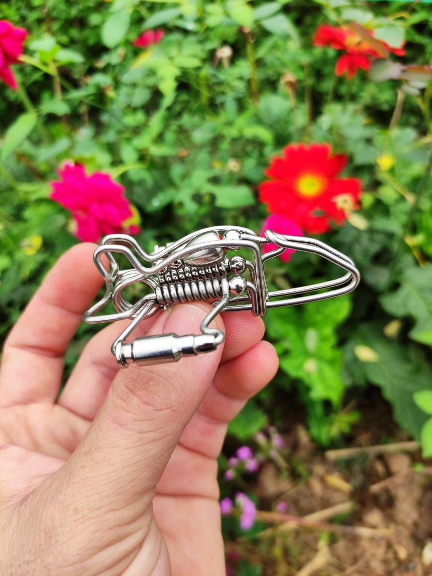 Artisan Penguin Charm | Brass & Steel Handcrafted Keyring