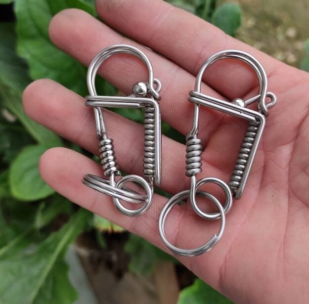 Classic Stainless Steel Biker Keyring