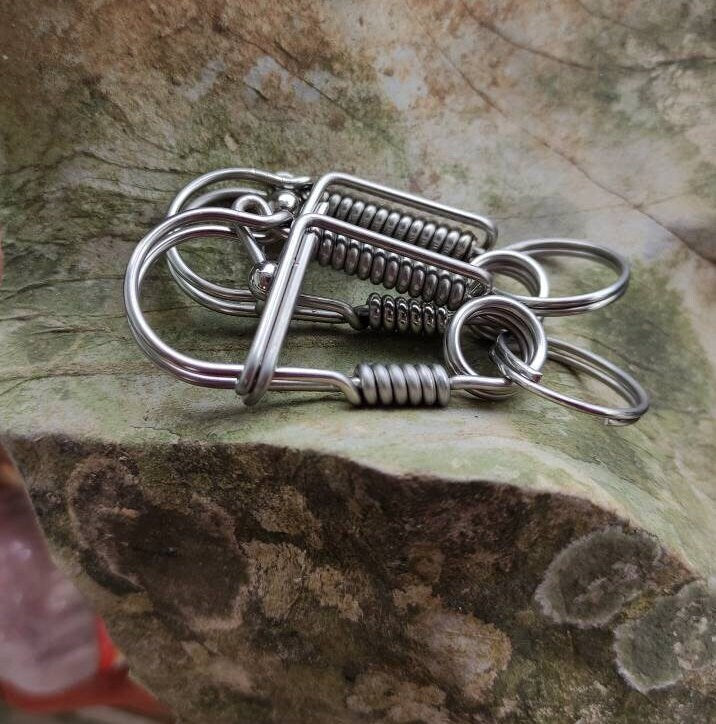 Classic Stainless Steel Biker Keyring