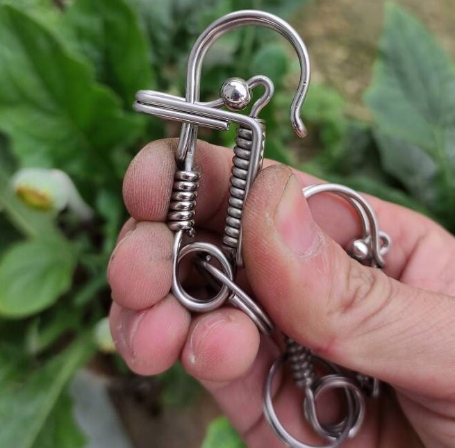 Classic Stainless Steel Biker Keyring