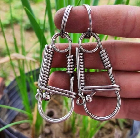 Classic Stainless Steel Biker Keyring