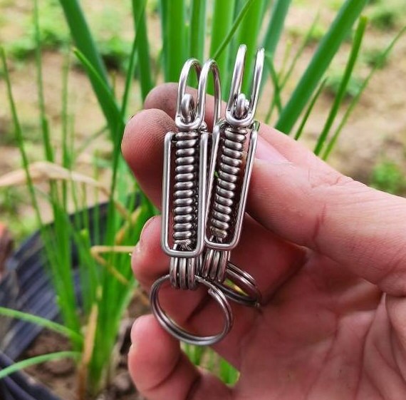 Classic Stainless Steel Biker Keyring