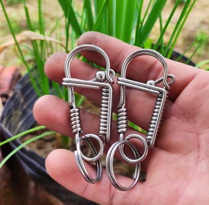 Classic Stainless Steel Biker Keyring
