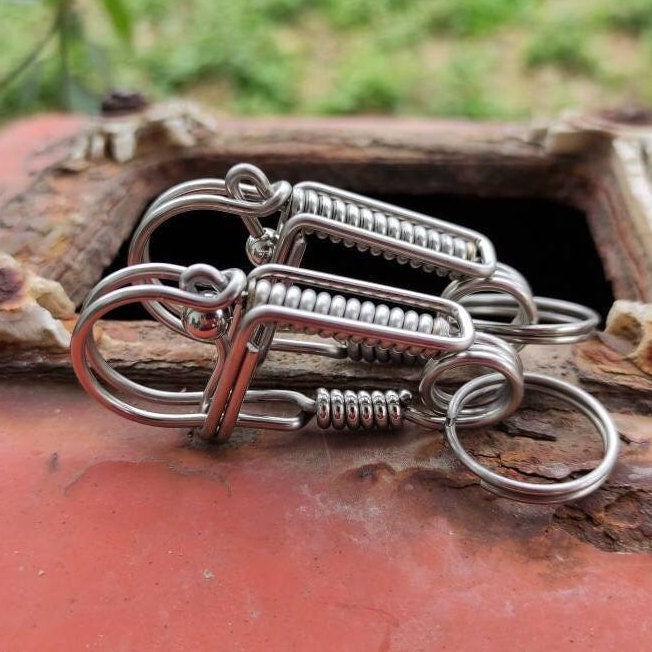 Classic Stainless Steel Biker Keyring