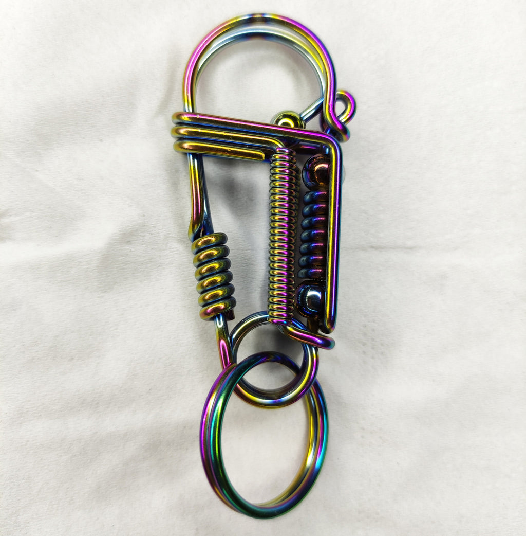 Anodized Rainbow Titanium | Ultra-Lightweight EDC Keychain
