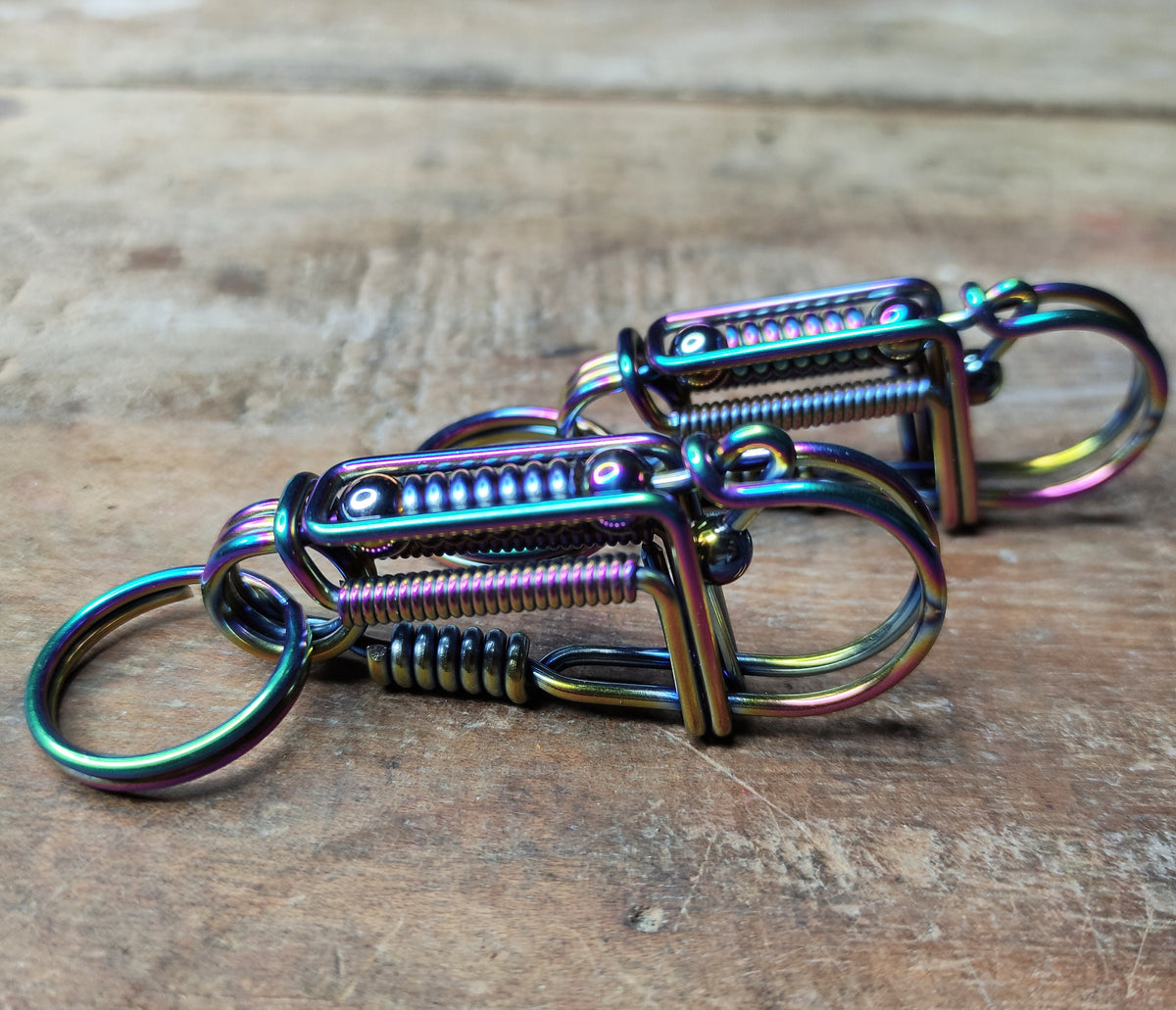 Anodized Rainbow Titanium | Ultra-Lightweight EDC Keychain