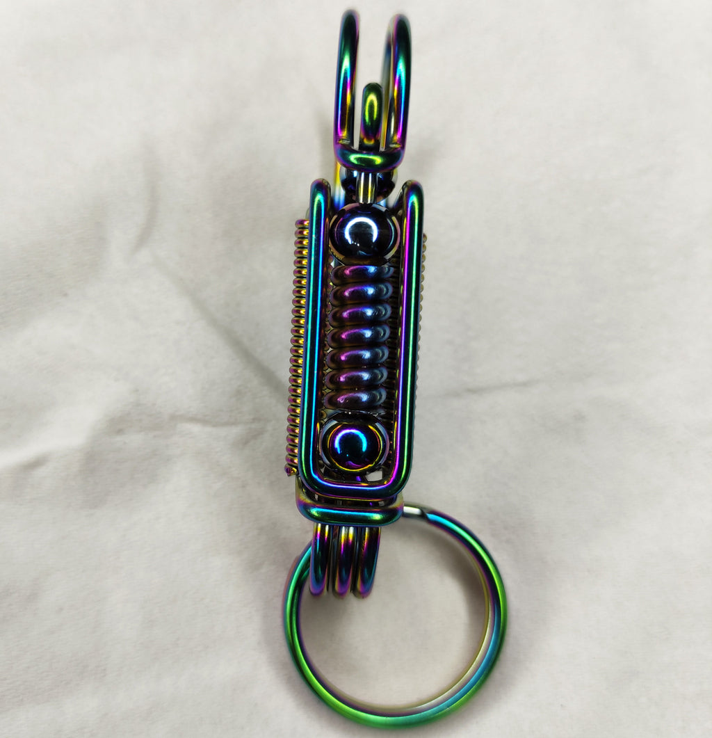 Anodized Rainbow Titanium | Ultra-Lightweight EDC Keychain