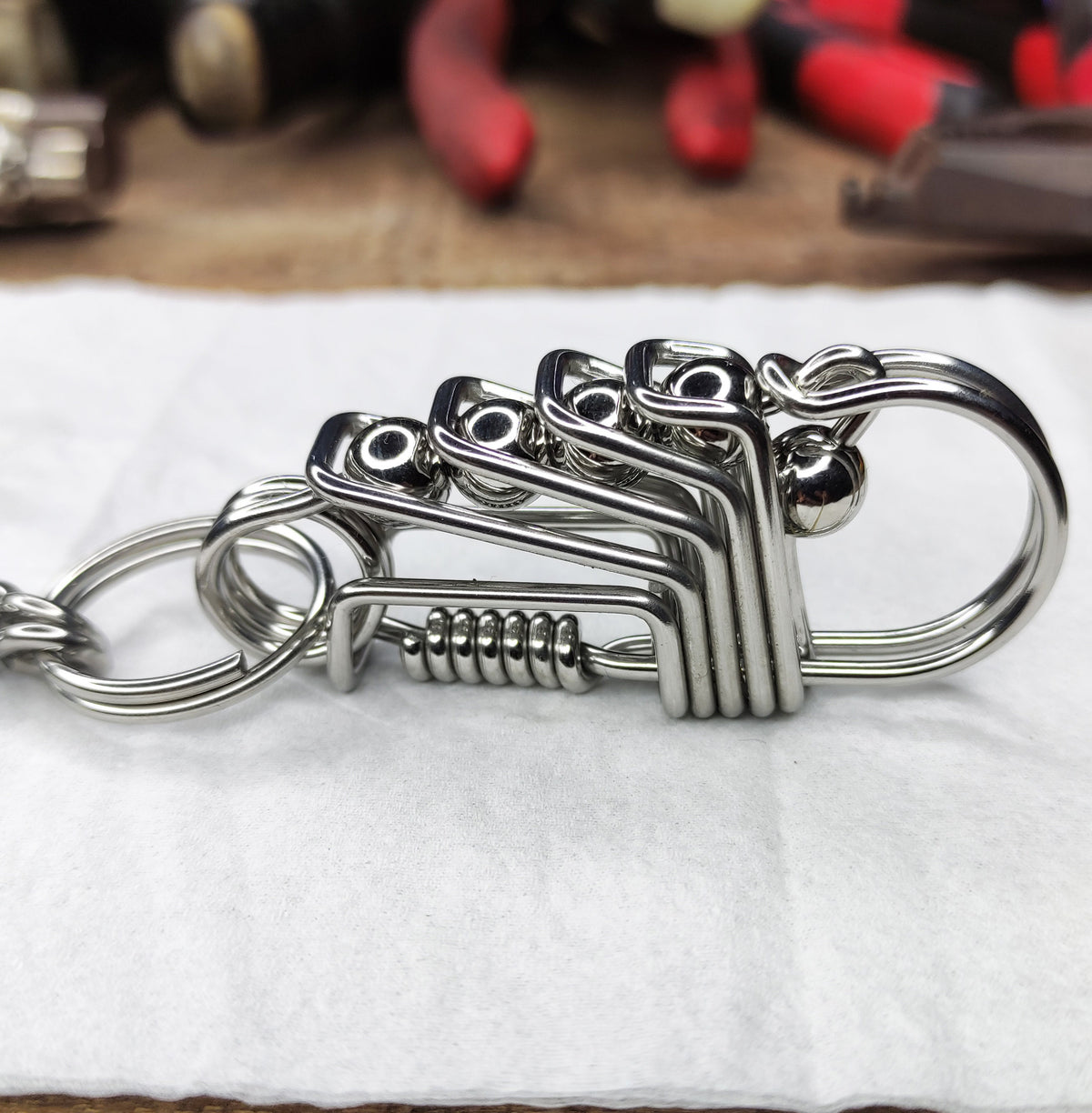 Minimalist Executive | Handcrafted Wire Carabiner Keychain