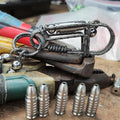 Damascus Folding Bullet | Tactical EDC Handcrafted Keyring