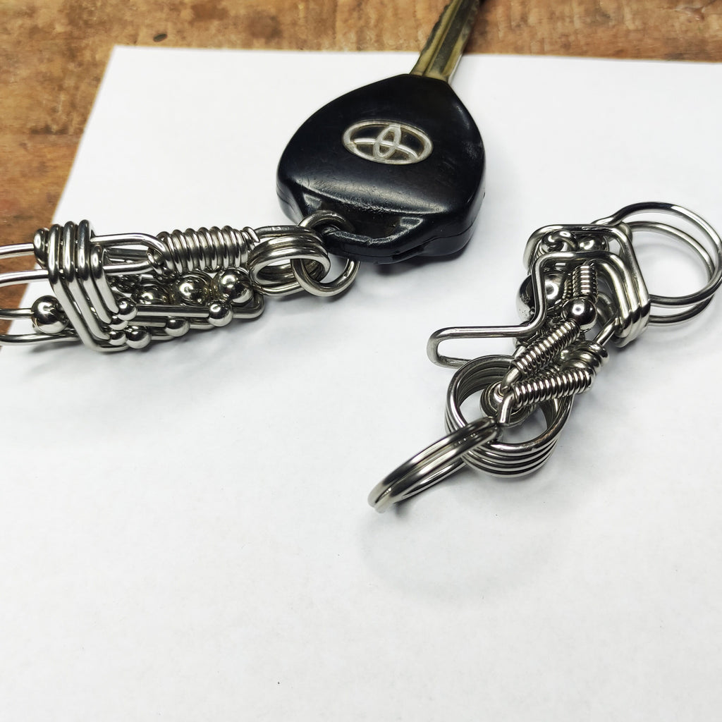 Artisan Steel Motorcycle | Heavy-Duty Wire-Wrapped Keyring