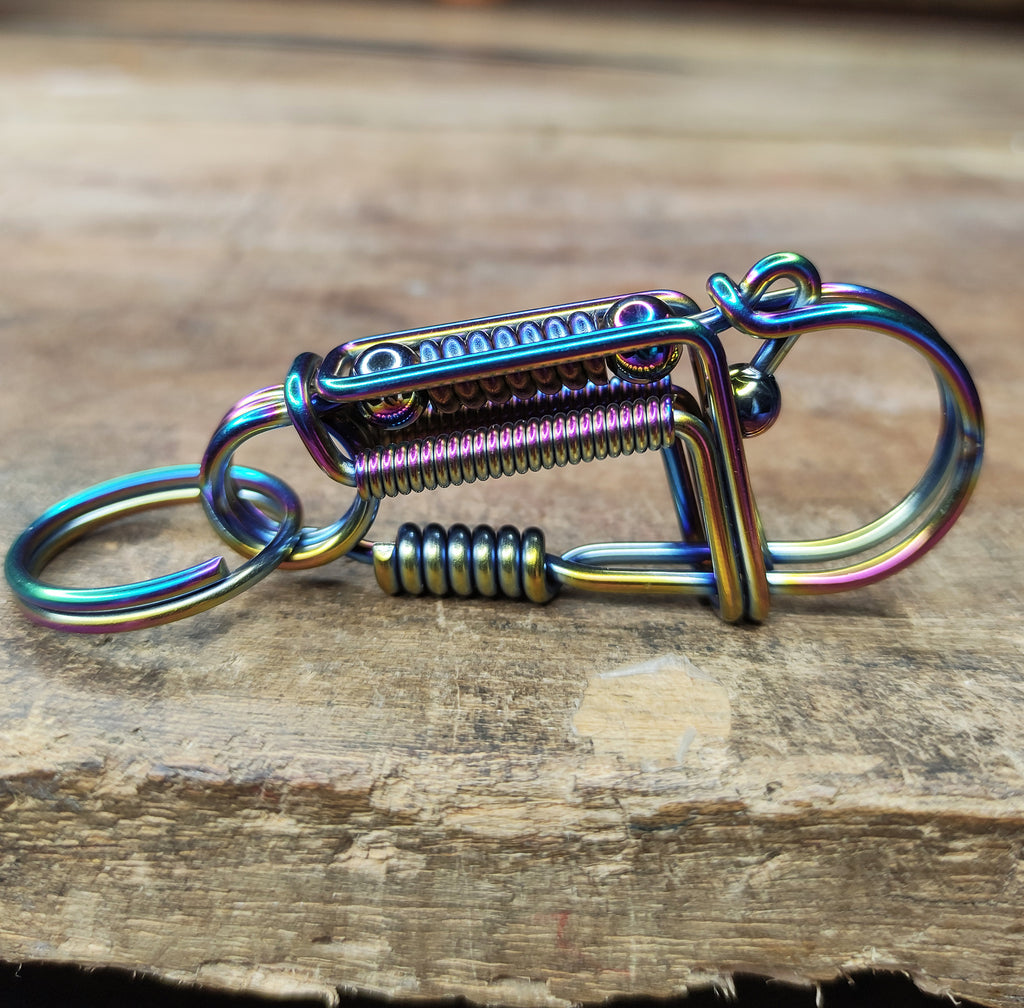 Anodized Rainbow Titanium | Ultra-Lightweight EDC Keychain