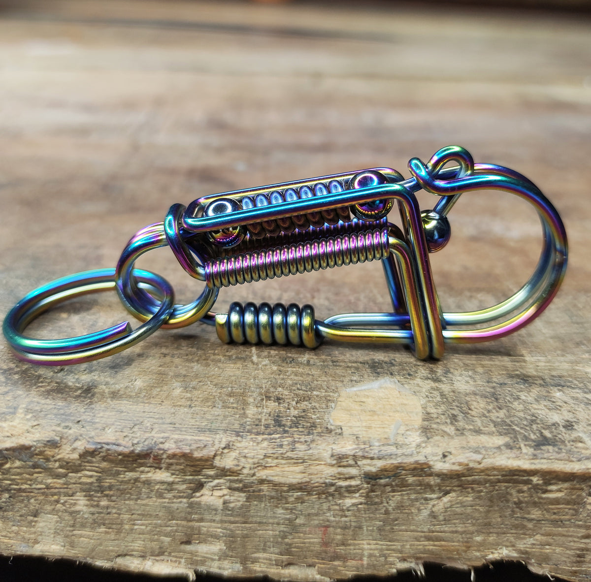 Anodized Rainbow Titanium | Ultra-Lightweight EDC Keychain