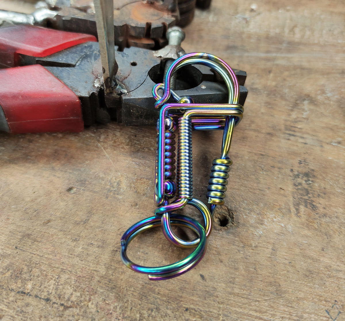 Anodized Rainbow Titanium | Ultra-Lightweight EDC Keychain