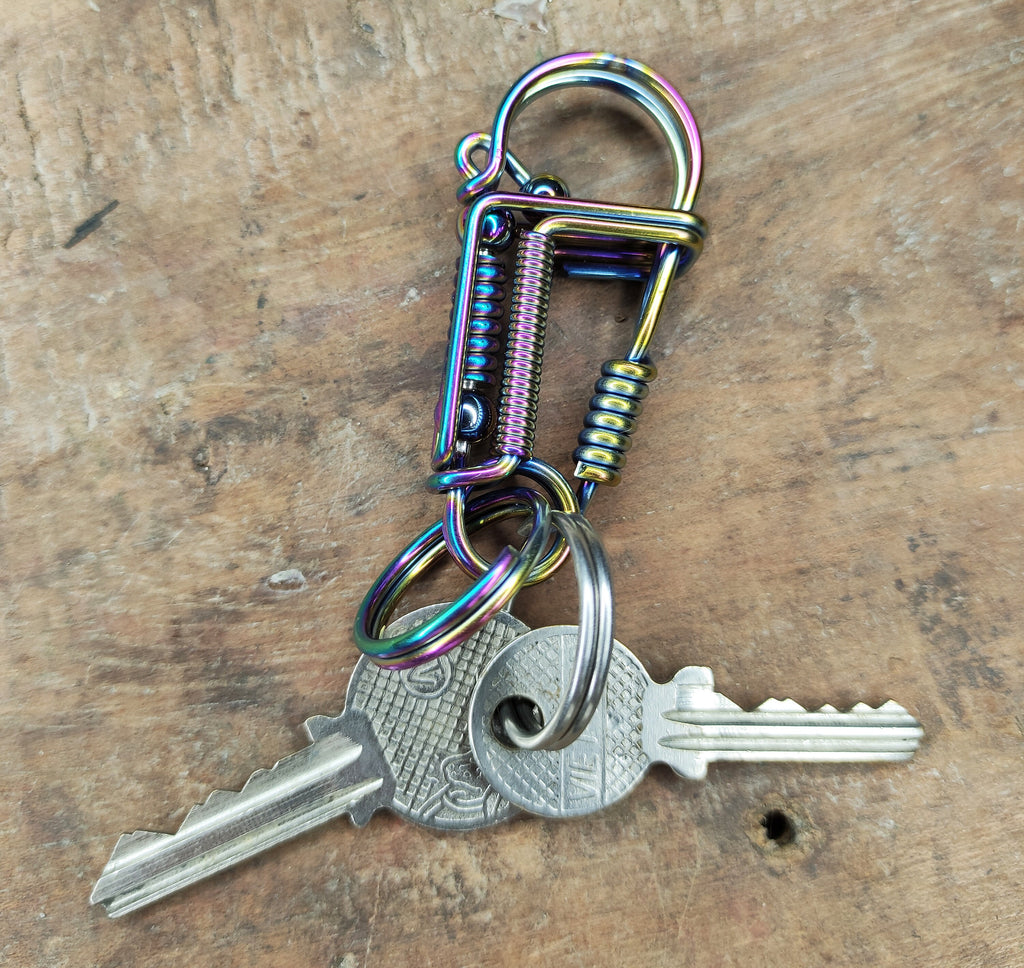Anodized Rainbow Titanium | Ultra-Lightweight EDC Keychain