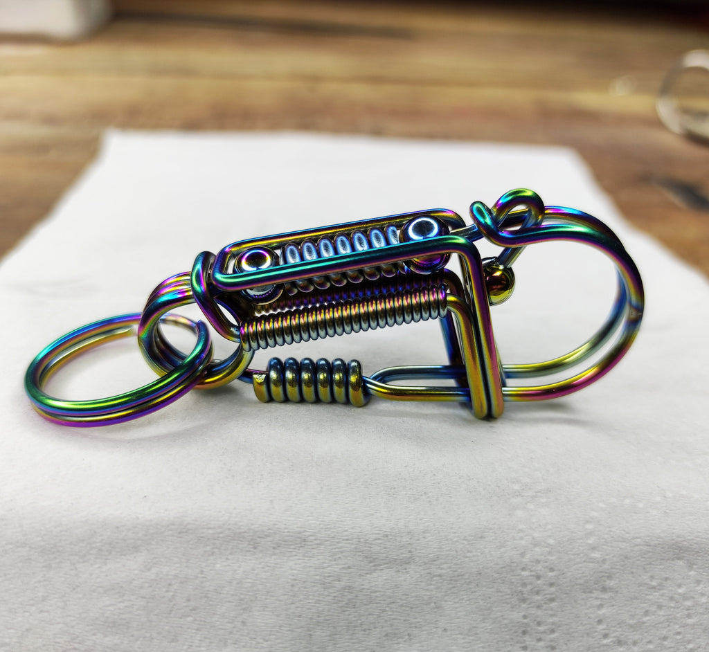 Anodized Rainbow Titanium | Ultra-Lightweight EDC Keychain
