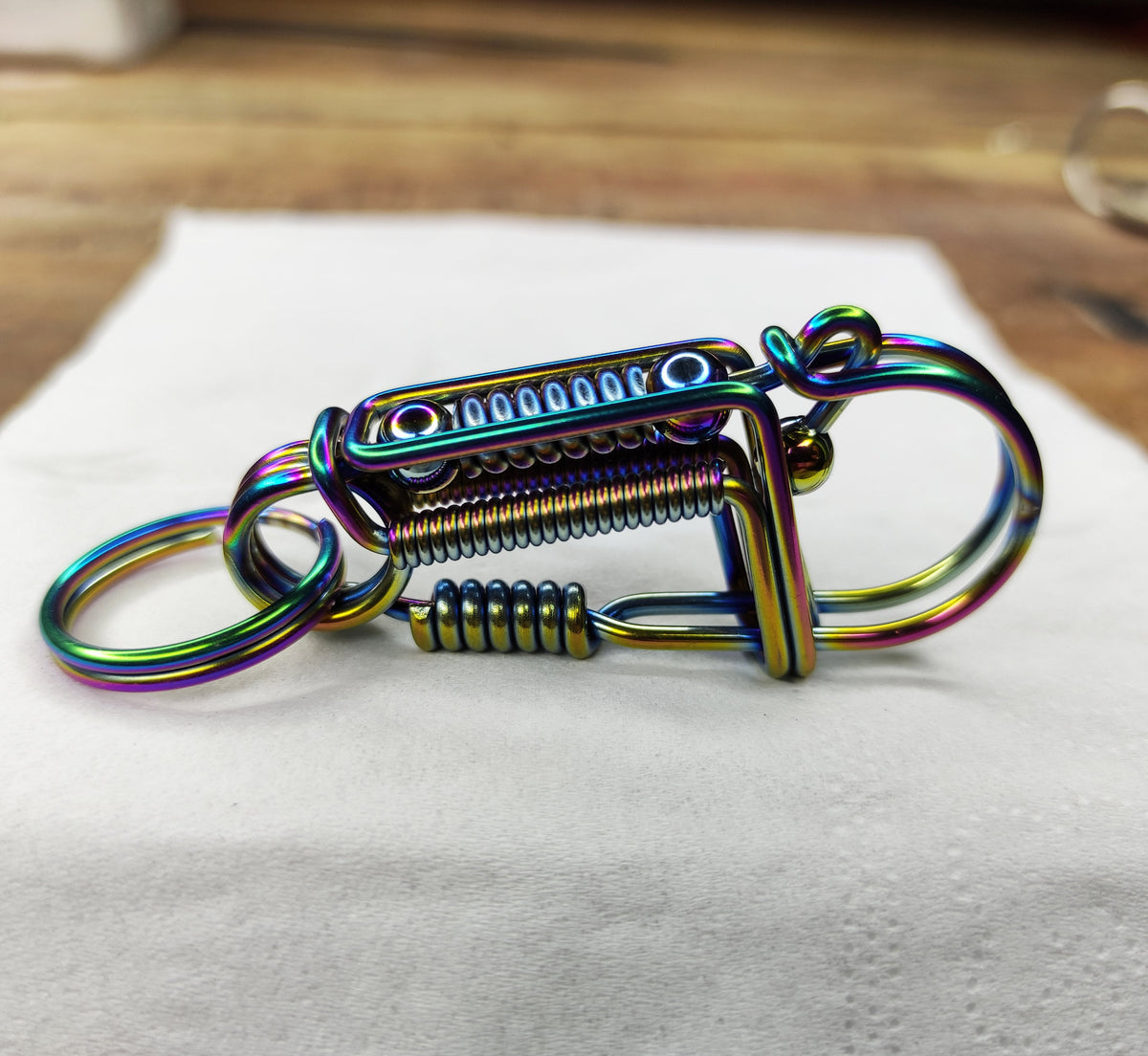 Anodized Rainbow Titanium | Ultra-Lightweight EDC Keychain