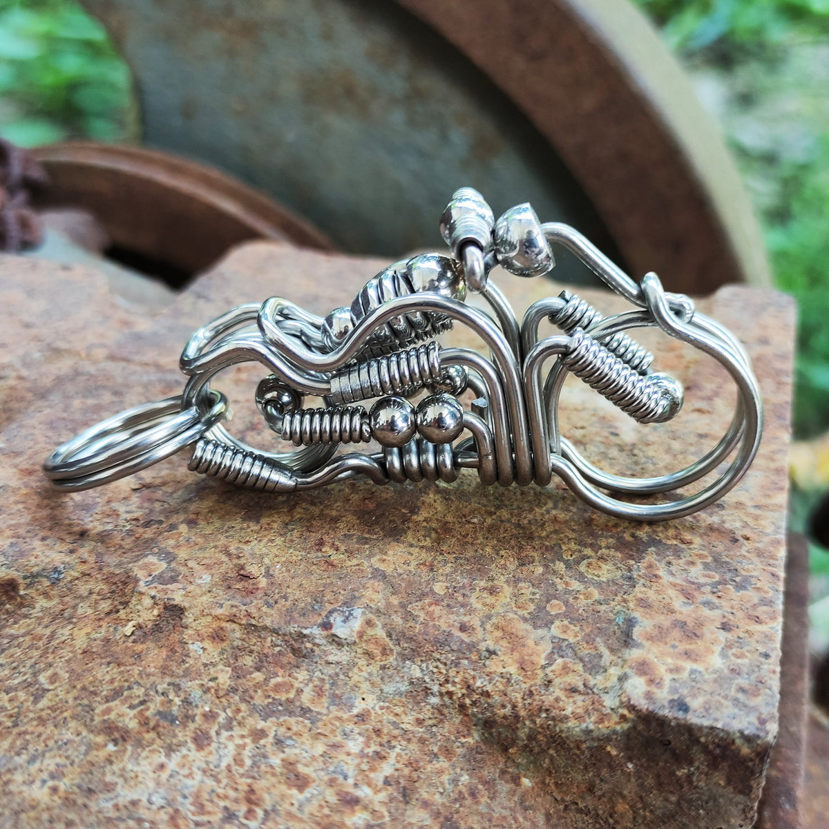 V-Twin Engine Biker | Handcrafted Steel Motorcycle Keyring