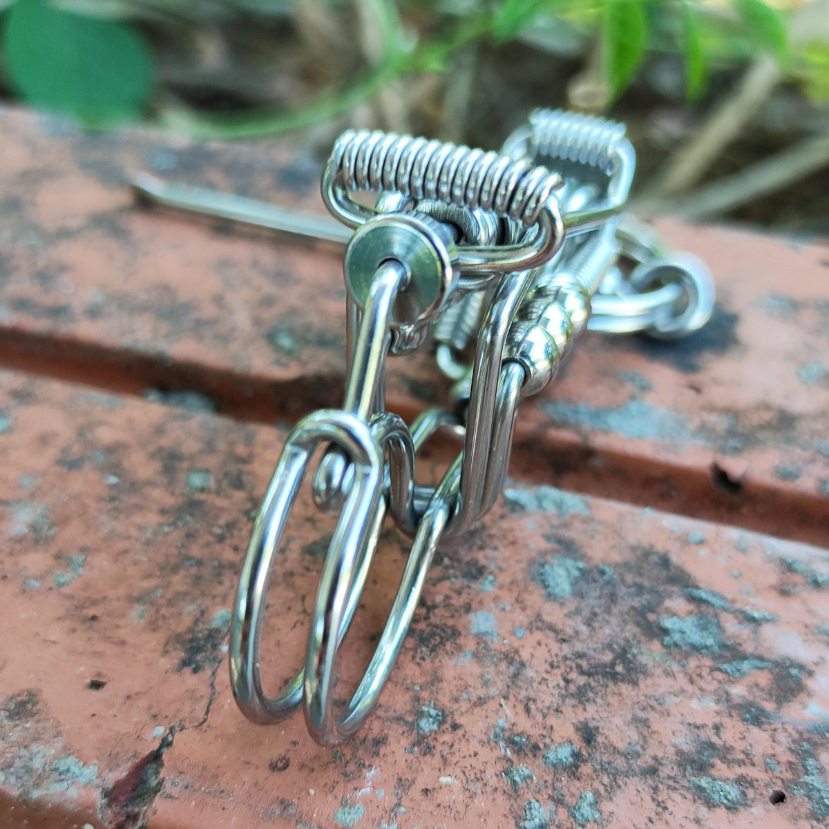 Harley V-Twin Biker | Handcrafted Wire Motorcycle Keychain