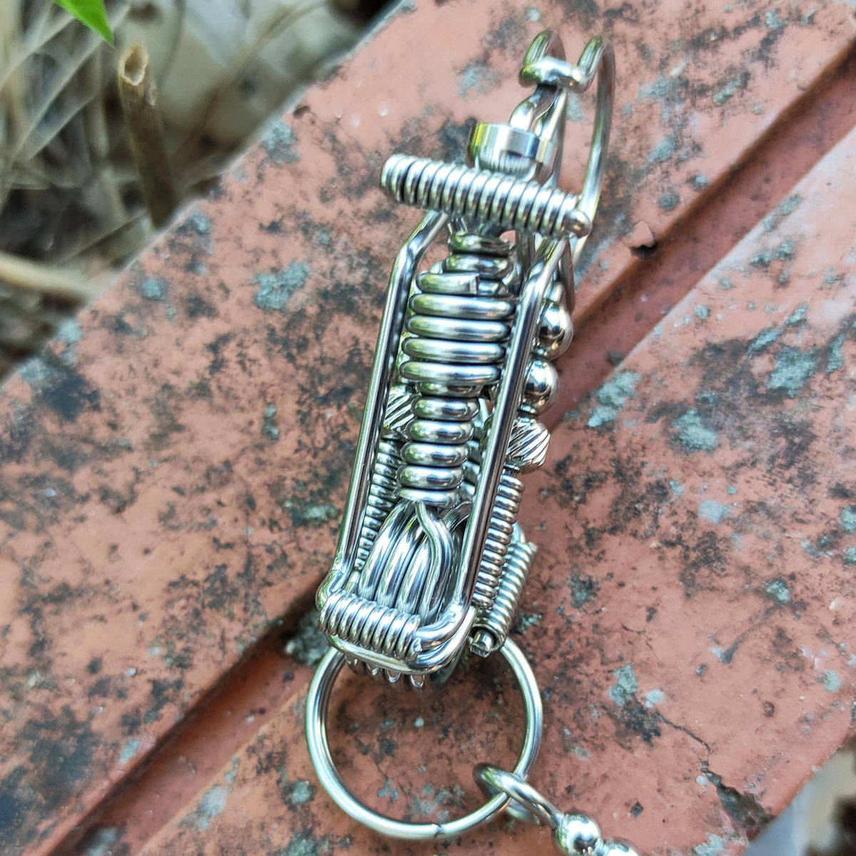Harley V-Twin Biker | Handcrafted Wire Motorcycle Keychain