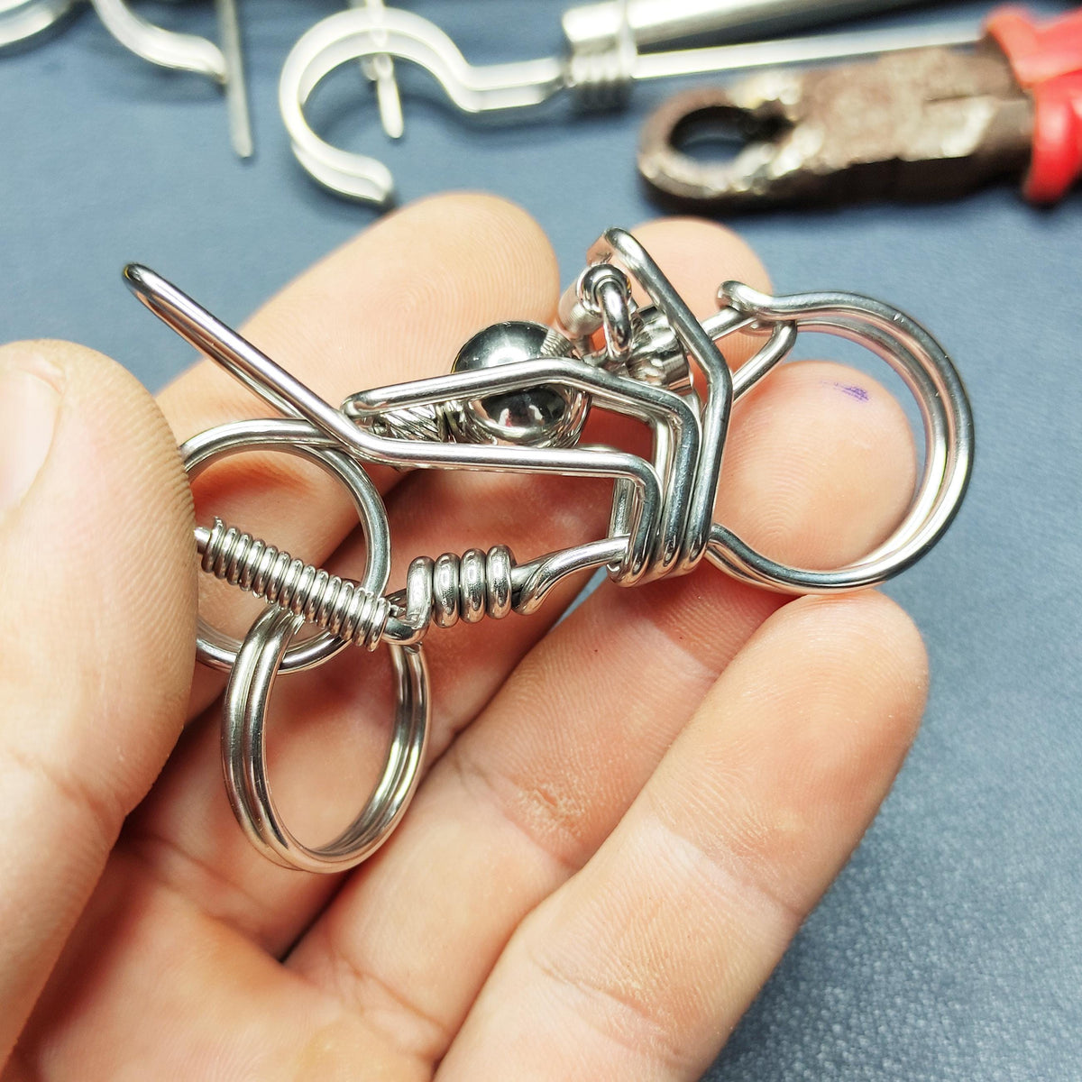 Iron Horse Biker | Stainless Steel Motorcycle Keyring