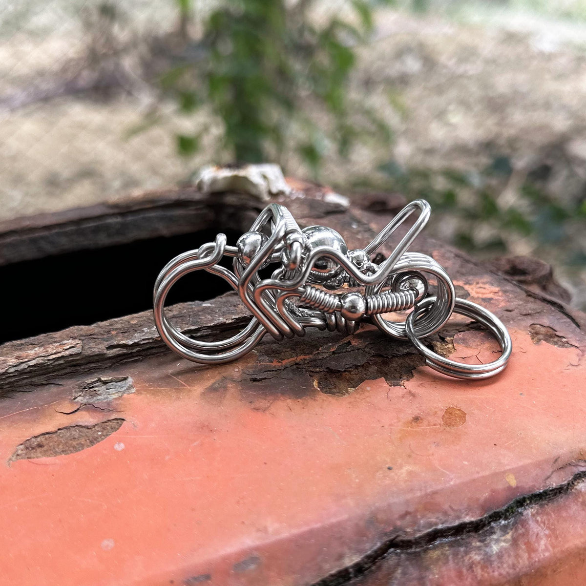 Chopper Rider | Handcrafted Stainless Steel Motorcycle Keychain