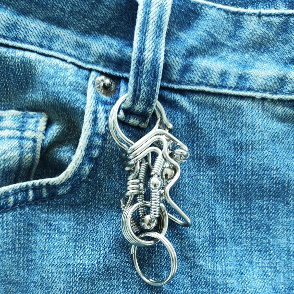 Chopper Rider | Handcrafted Stainless Steel Motorcycle Keychain