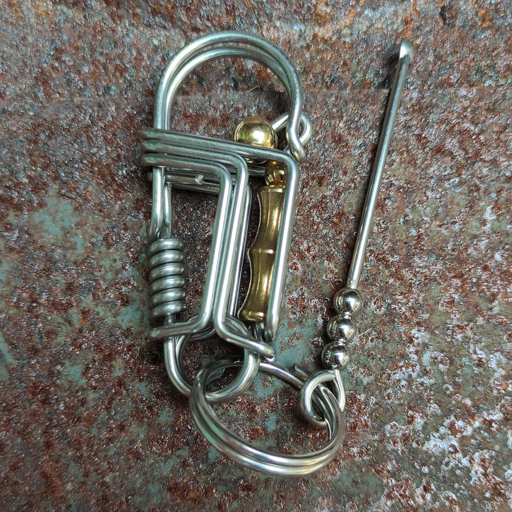 The Brass Penguin | Artisan Wire-Wrapped Keyring