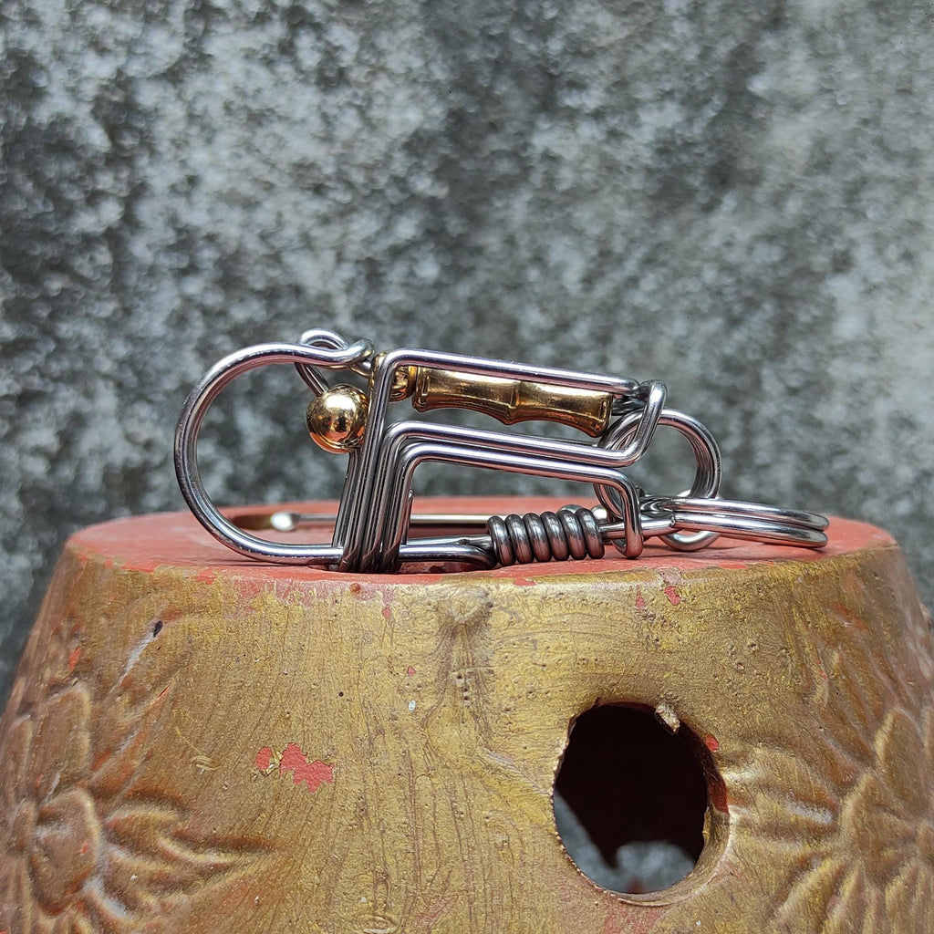 The Brass Penguin | Artisan Wire-Wrapped Keyring