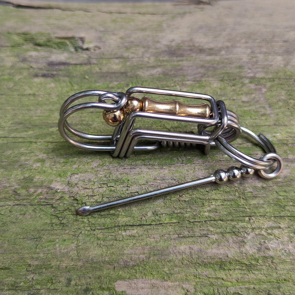 The Brass Penguin | Artisan Wire-Wrapped Keyring