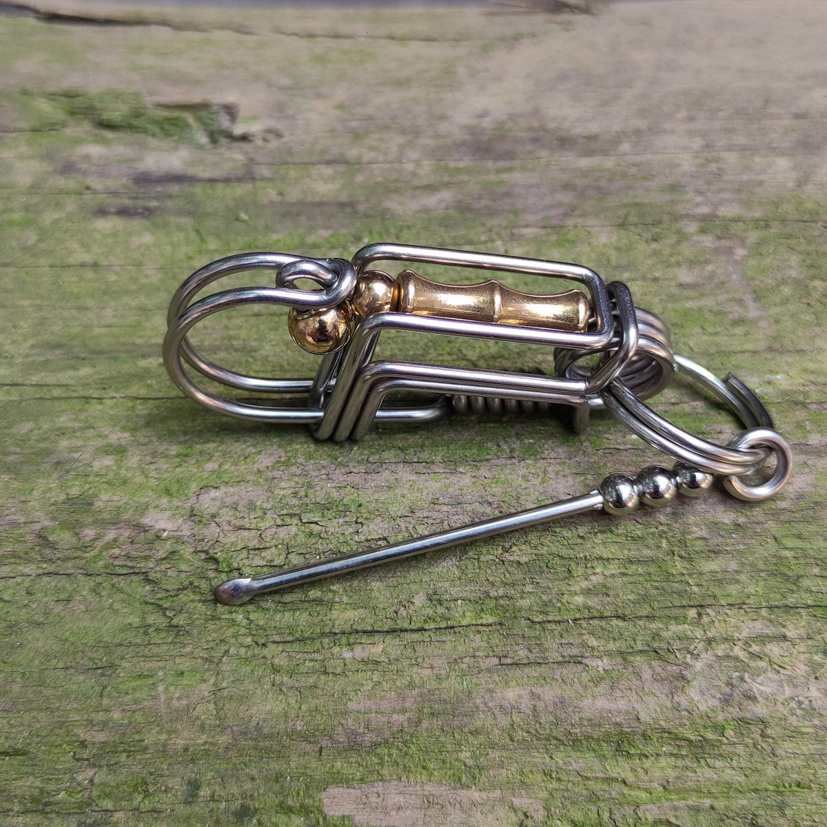 The Brass Penguin | Artisan Wire-Wrapped Keyring