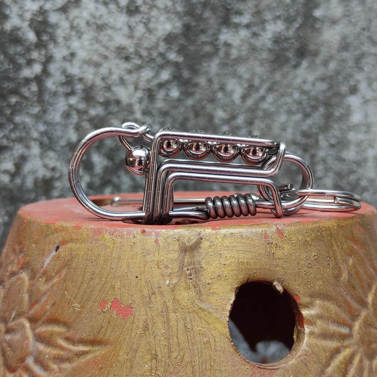 Tactical EDC Carabiner | Handcrafted Stainless Steel Keychain