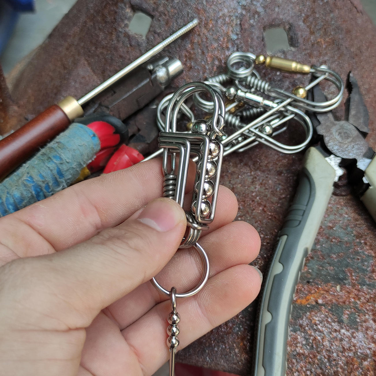 Tactical EDC Carabiner | Handcrafted Stainless Steel Keychain