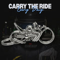 Artisan Steel Motorcycle | Heavy-Duty Wire-Wrapped Keyring