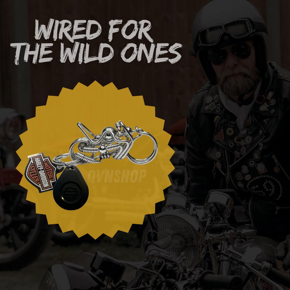Artisan Steel Motorcycle | Heavy-Duty Wire-Wrapped Keyring