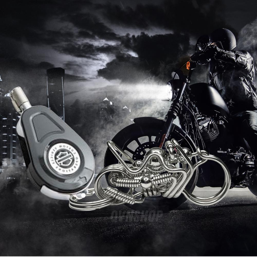 Artisan Steel Motorcycle | Heavy-Duty Wire-Wrapped Keyring