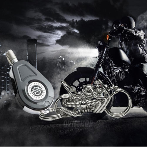 Artisan Steel Motorcycle | Heavy-Duty Wire-Wrapped Keyring