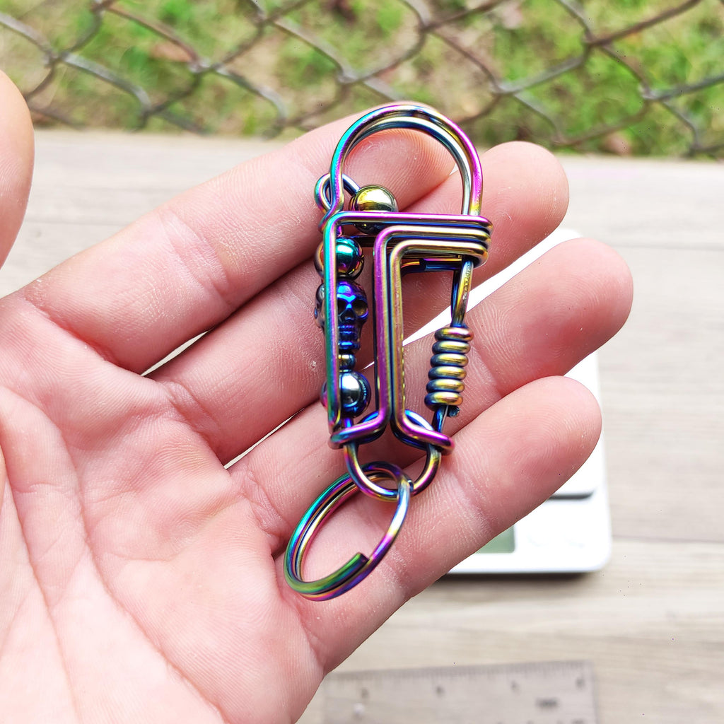The Outlaw Skull | Handcrafted Heavy-Metal Biker Keychain